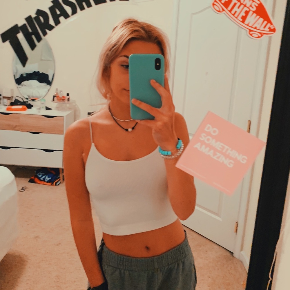 white pacsun tank